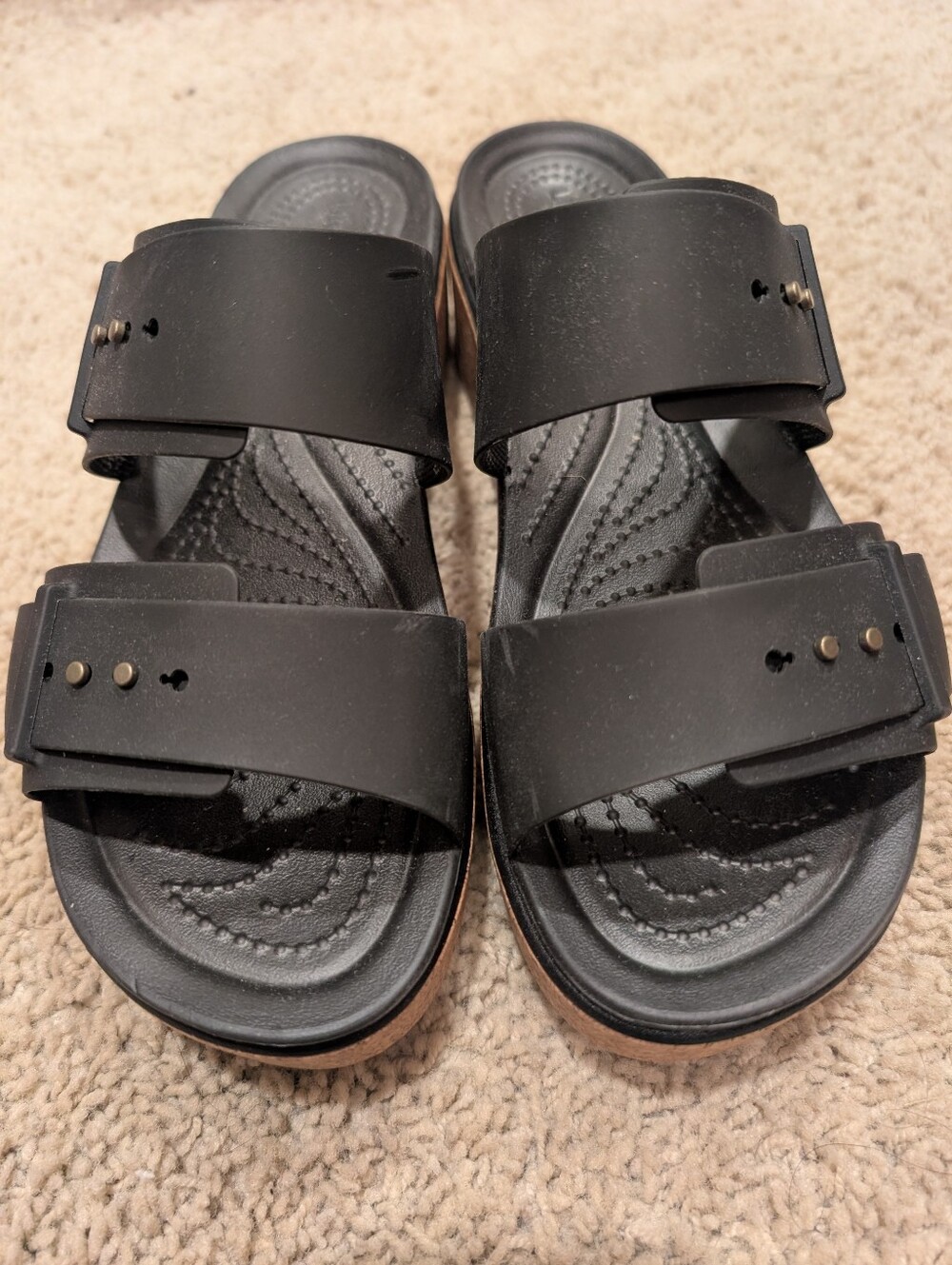 Croc's Double-Strap Cork Wedge Sandals